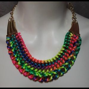 Rainbow multicolor Necklace Earrings Set new with tags
